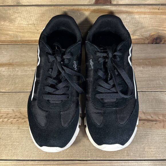 Size 40 (Women’s 10) Marc Jacobs The Jogger Black White Chunky Platform Sneakers - Picture 3 of 7